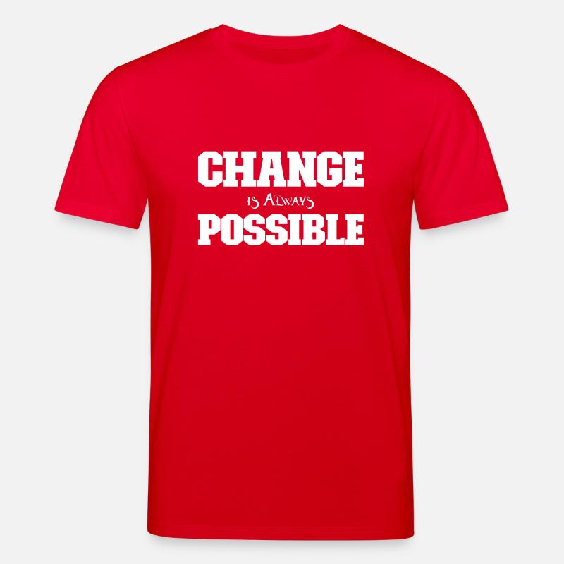 Change is always possible - Stanley/Stella CREATOR Unisex Organic T-Shirt - red