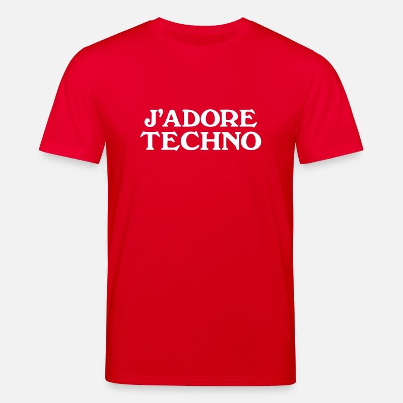 J'adore Techno - T-shirt bio CREATOR Stanley/Stella Unisexe - rouge