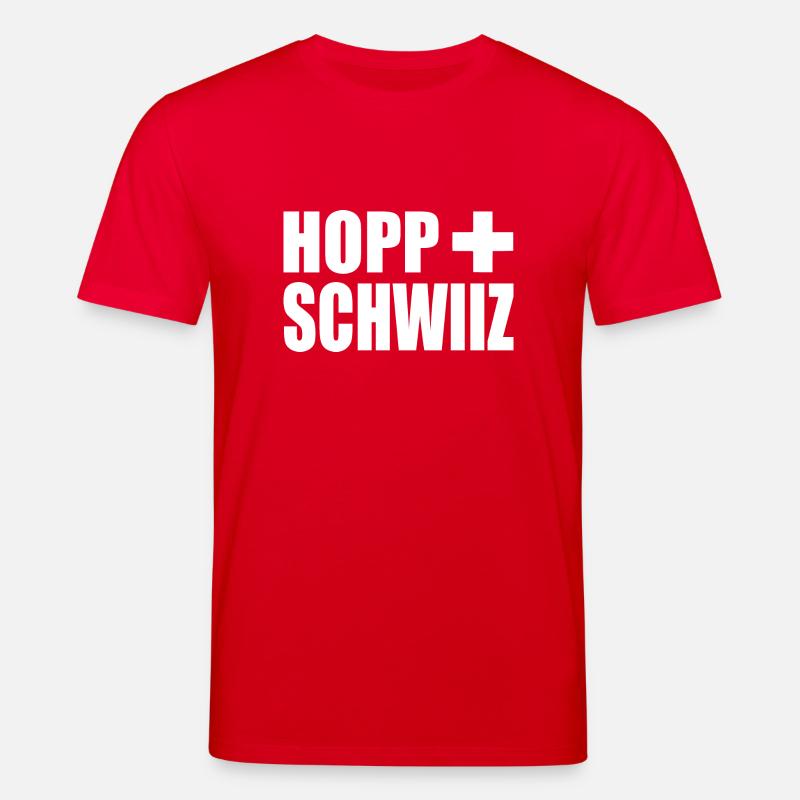 Hopp schwiiz - Stanley/Stella Unisex Bio-T-Shirt CREATOR  - Rot