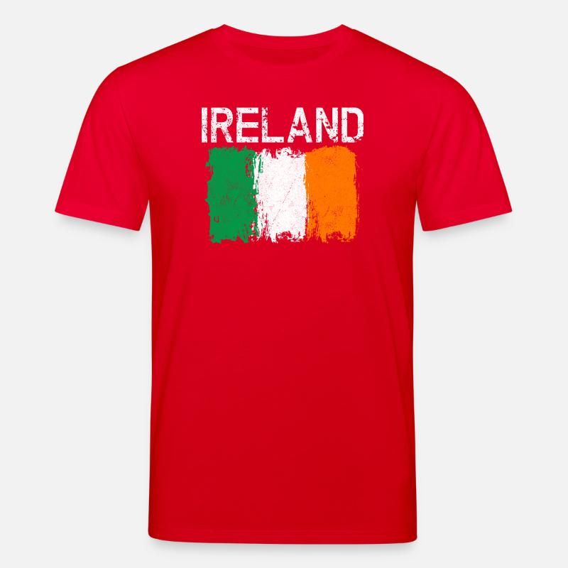 Grunge-Irland-Flaggendesign - Stanley/Stella Unisex Bio-T-Shirt CREATOR  - Rot