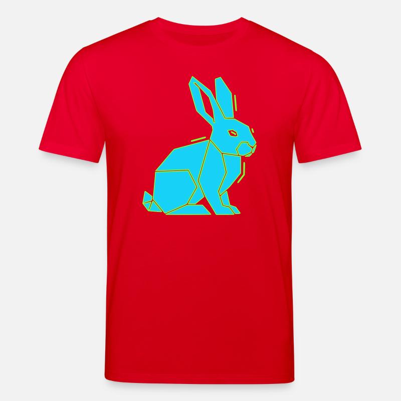 Geometrischer Hase Low Poly Modern - Stanley/Stella Unisex Bio-T-Shirt CREATOR  - Rot