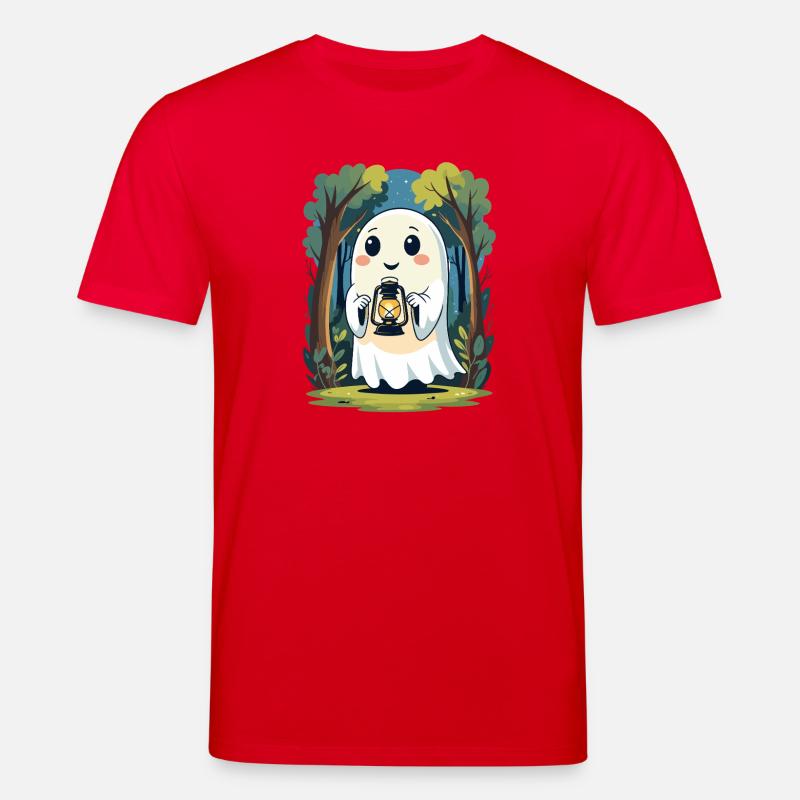 Laternengeist im nächtlichen Wald - T-shirt bio CREATOR Stanley/Stella Unisexe - rouge