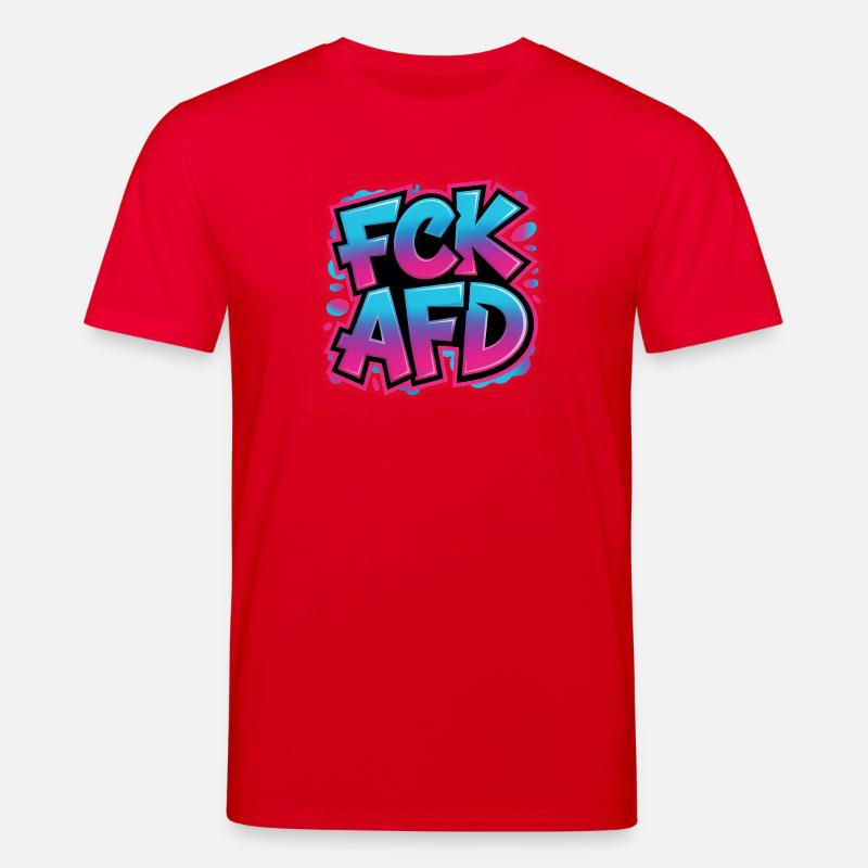 FCK AFD - Antifa Tee - Stanley/Stella Unisex Bio-T-Shirt CREATOR - Rot