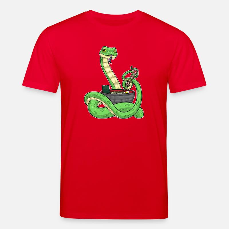 Schlange Koch Ramen Kochen - Stanley/Stella Unisex Bio-T-Shirt CREATOR  - Rot
