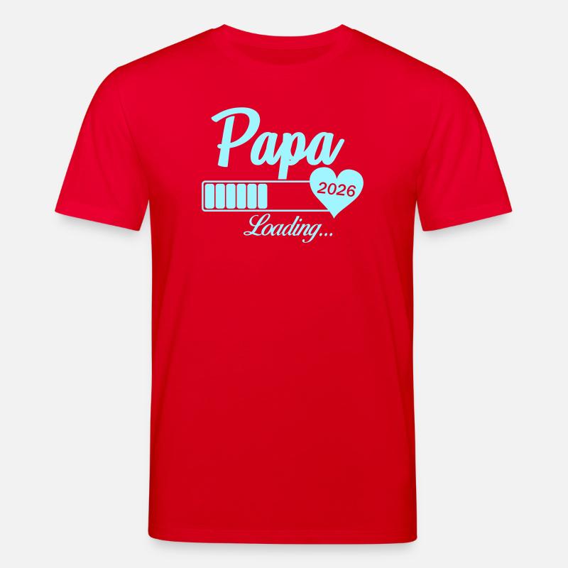 Papa Loading 2026 Heart - T-shirt bio CREATOR Stanley/Stella Unisexe - rouge