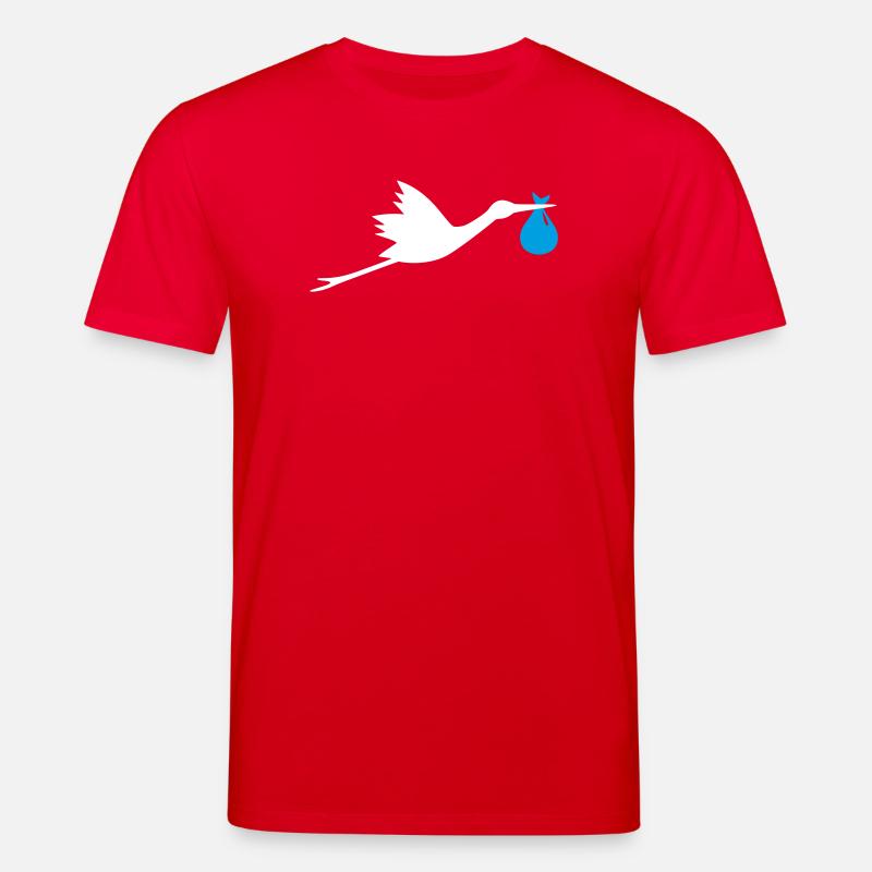 Storch Klapperstorch Junge - Stanley/Stella Unisex Bio-T-Shirt CREATOR  - Rot