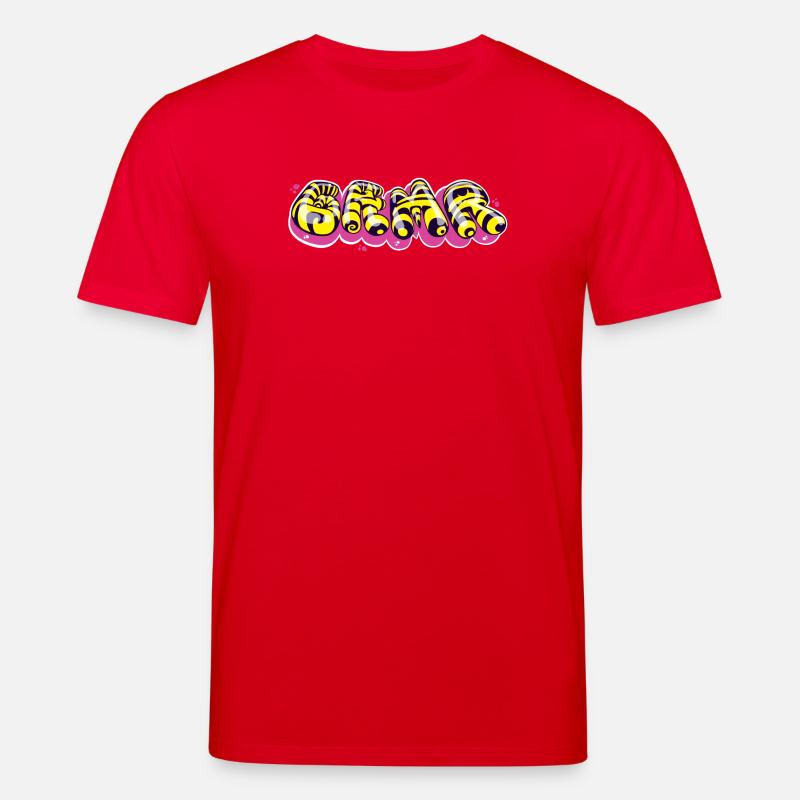 Farbenfrohes Textdesign im Graffiti-Stil - Stanley/Stella Unisex Bio-T-Shirt CREATOR  - Rot