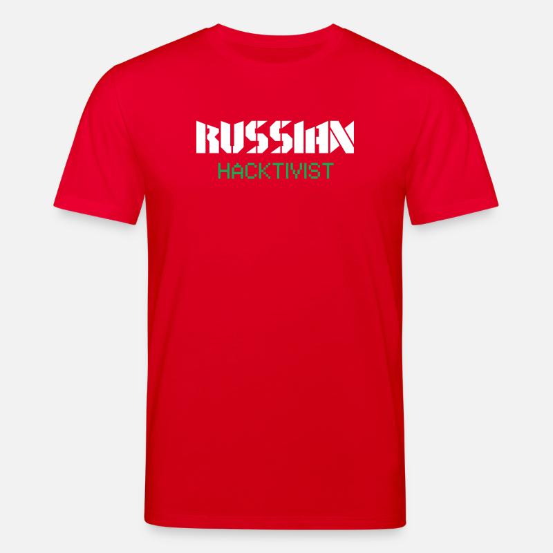 Russian Hacktivist Cyber Security Design - Stanley/Stella CREATOR Unisex Organic T-Shirt - red
