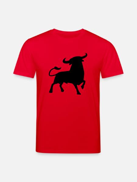 fighting bull andalusia spanish basque bull - Stanley/Stella CREATOR Unisex Organic T-Shirt - red