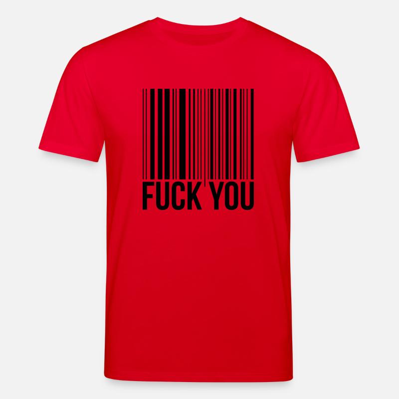 barcode fuck you - Stanley/Stella Unisex Bio-T-Shirt CREATOR  - Rot