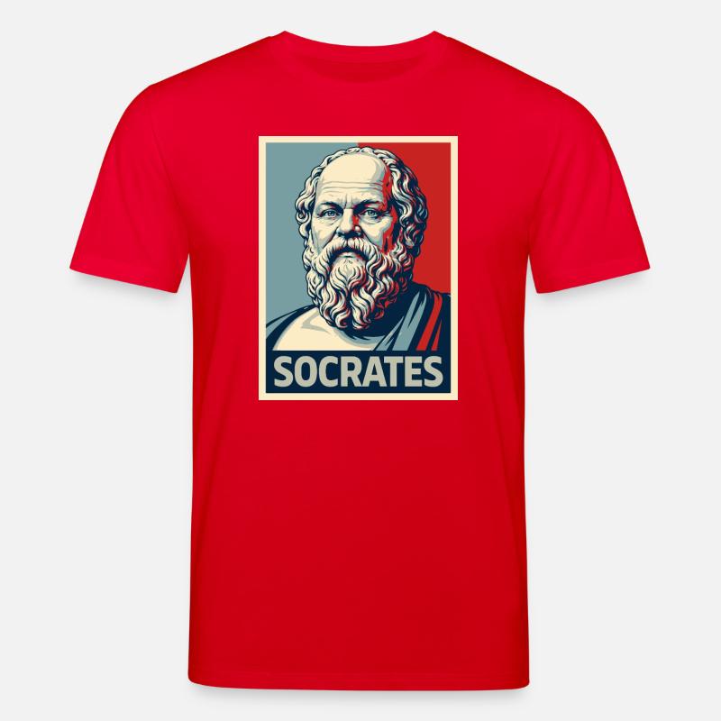 Portrait pop art de Socrate - T-shirt bio CREATOR Stanley/Stella Unisexe - rouge