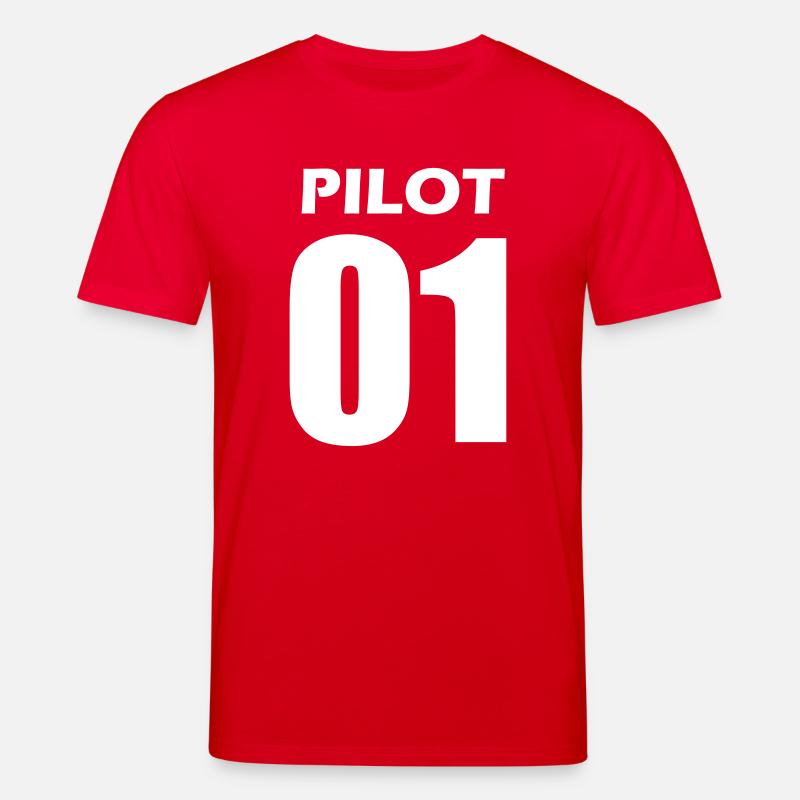 Pilot Partnerlook Geschenk - Stanley/Stella Unisex Bio-T-Shirt CREATOR  - Rot
