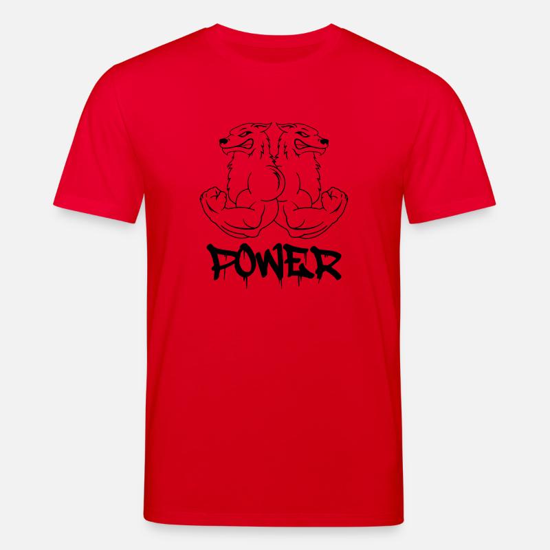 strong_wolfs_power - Stanley/Stella Unisex Bio-T-Shirt CREATOR  - Rot