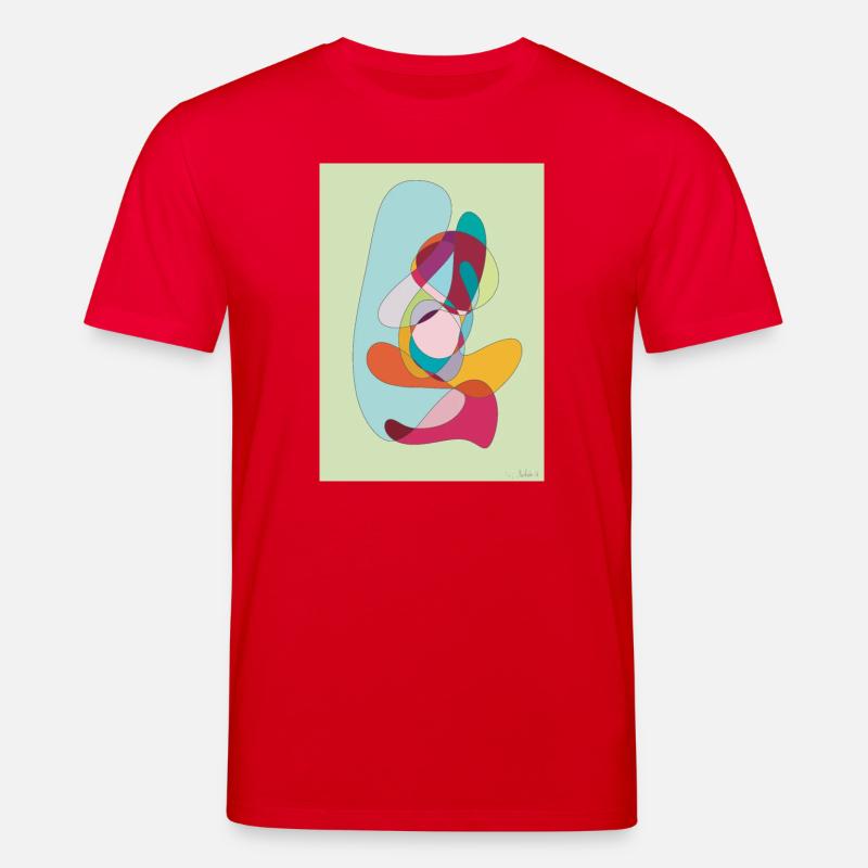 Abstrakte Farbflächen Komposition - Stanley/Stella Unisex Bio-T-Shirt CREATOR  - Rot