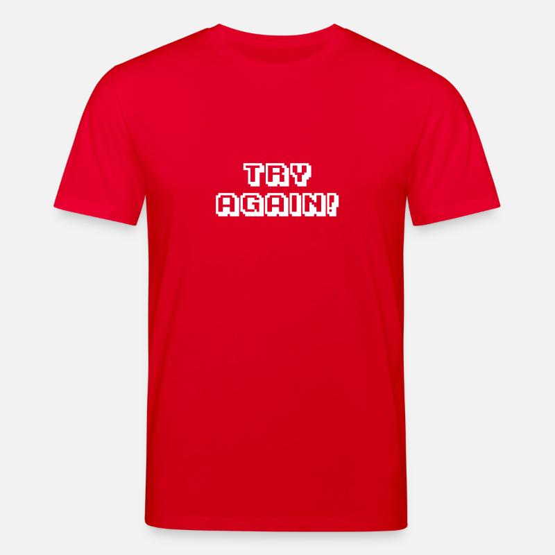 Arcade Try Again knows - Stanley/Stella CREATOR Unisex Organic T-Shirt - red