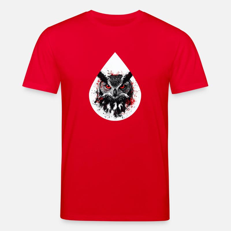 Trashpolka Eule Schwarz Rot - Stanley/Stella Unisex Bio-T-Shirt CREATOR - Rot