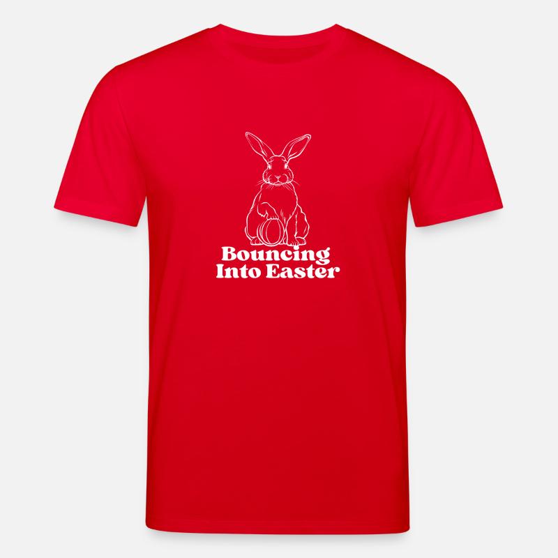 Bouncing into Easter - Stanley/Stella CREATOR Unisex Organic T-Shirt - red
