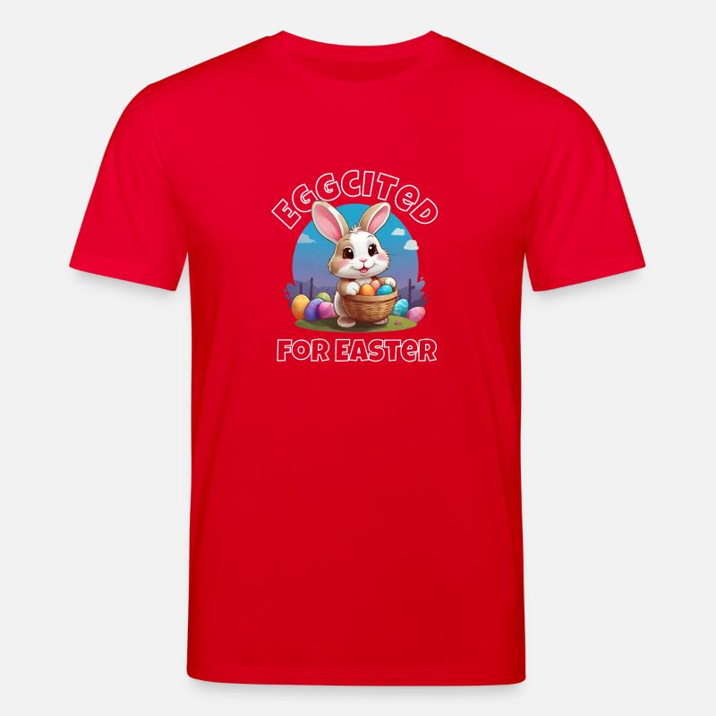 Eggcited for Easter - Stanley/Stella CREATOR Unisex Organic T-Shirt - red