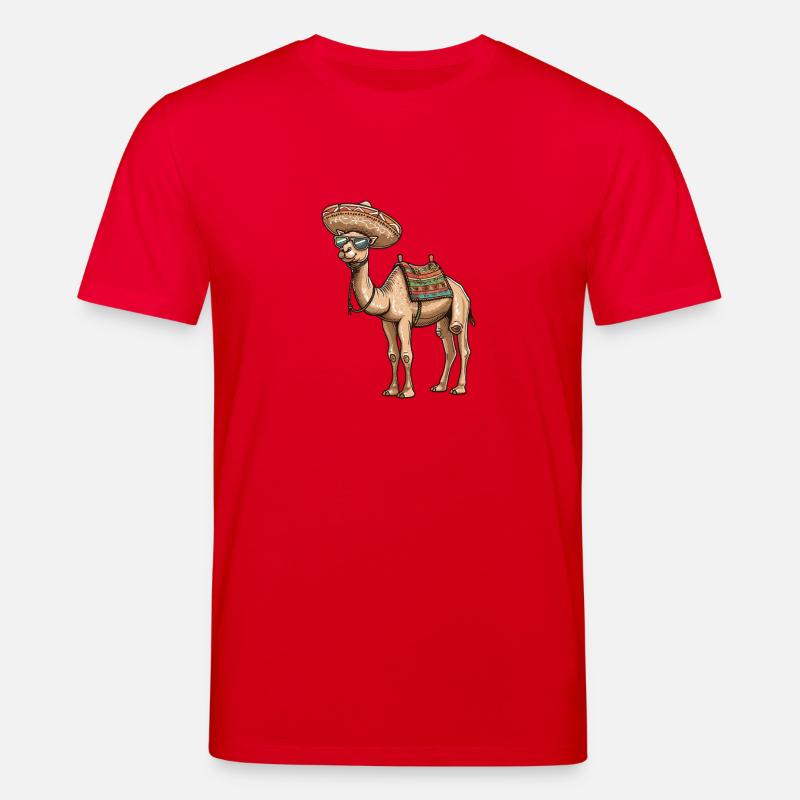 Kamel Comic Lustig Sombrero - Stanley/Stella Unisex Bio-T-Shirt CREATOR  - Rot