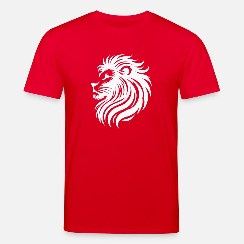 Löwe Zeichnung Tier - Stanley/Stella Unisex Bio-T-Shirt CREATOR  - Rot