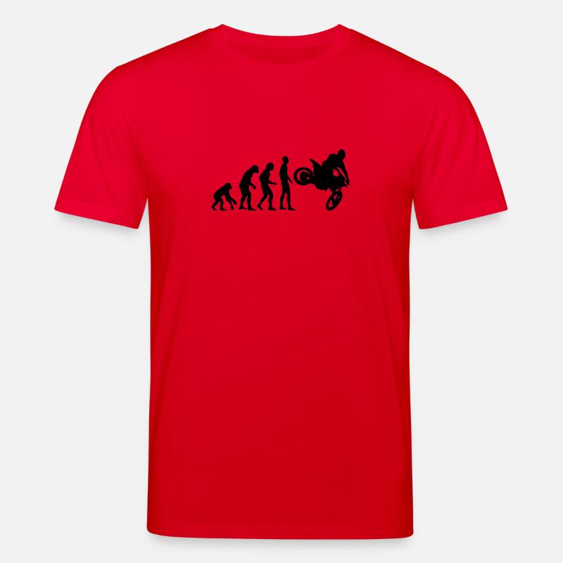 Human Evolution Motocross - Stanley/Stella Unisex Bio-T-Shirt CREATOR  - Rot