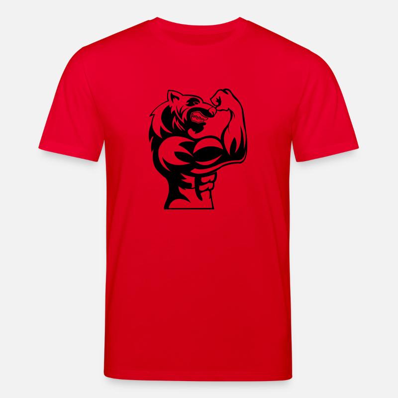 strong_wolf_001 - Stanley/Stella Unisex Bio-T-Shirt CREATOR  - Rot