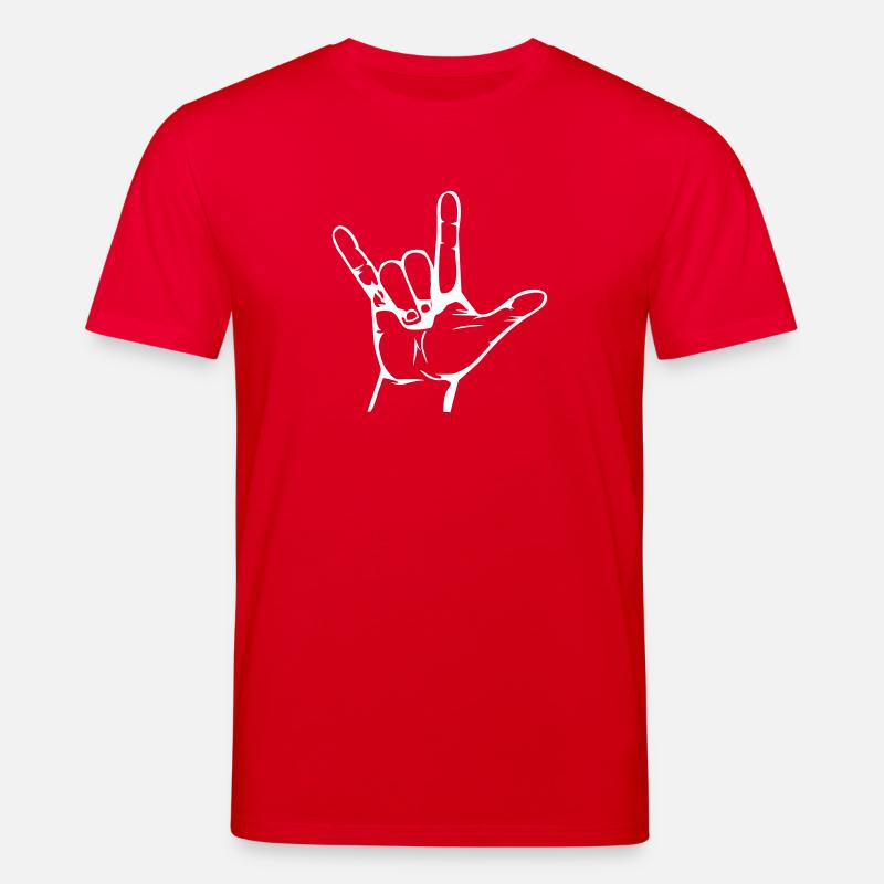 rock hand - Stanley/Stella Unisex Bio-T-Shirt CREATOR - Rot