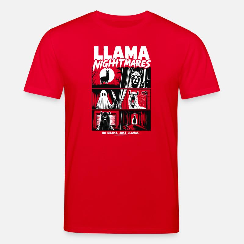 Lama Nightmares Horror Comic - T-shirt bio CREATOR Stanley/Stella Unisexe - rouge