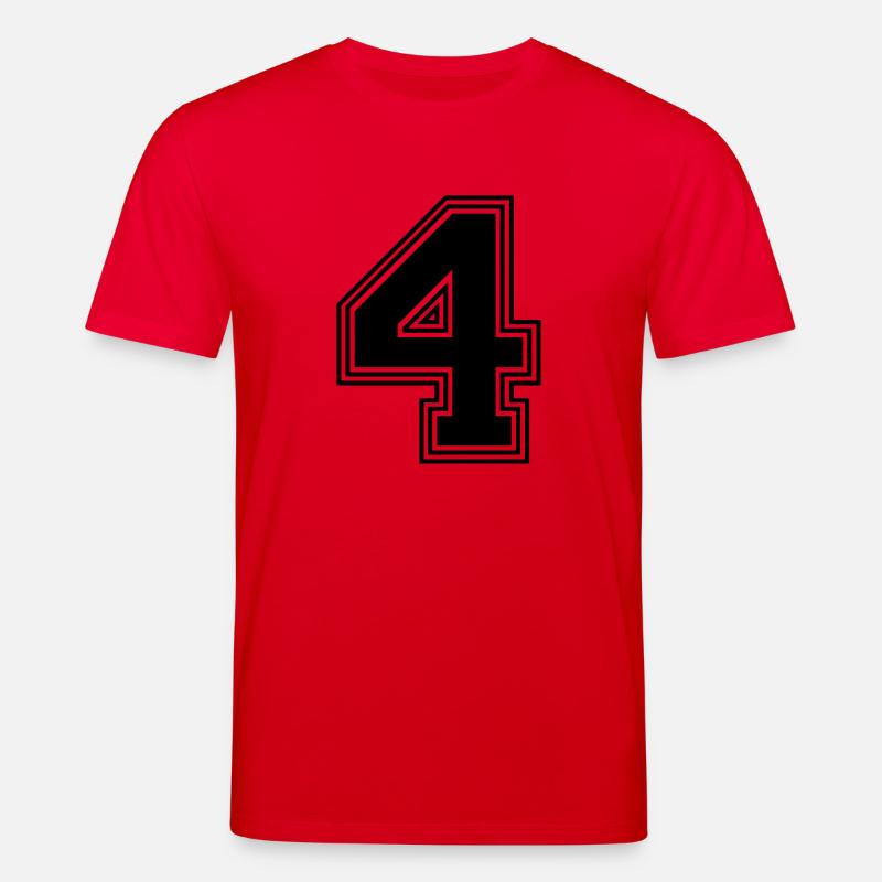 4_Nummer_4_(s31) - Stanley/Stella Unisex Bio-T-Shirt CREATOR  - Rot
