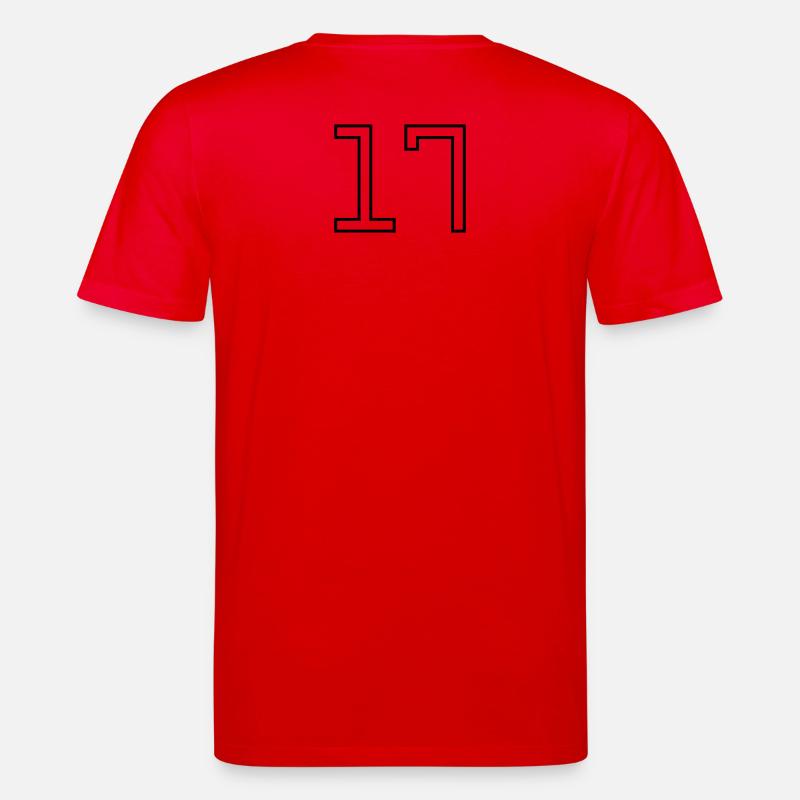 Numéro 17 (Style Université) - T-shirt bio CREATOR Stanley/Stella Unisexe - rouge