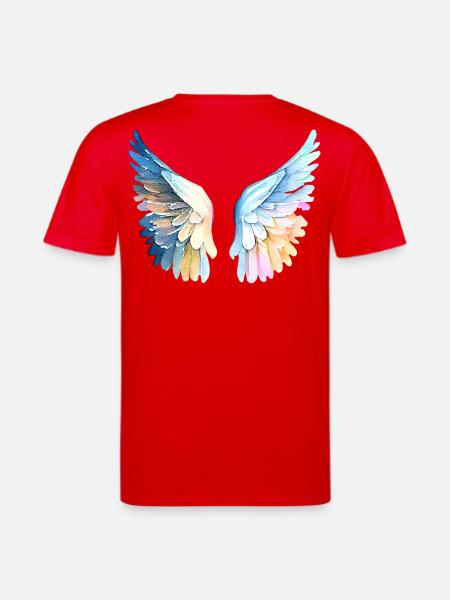 Ailes d'Ange Pastel Angelwings - Stanley/Stella CREATOR Unisex Organic T-Shirt - red