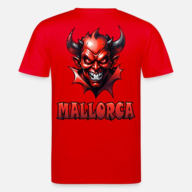 Mallorca mit Red Devil - Stanley/Stella Unisex Bio-T-Shirt CREATOR  - Rot