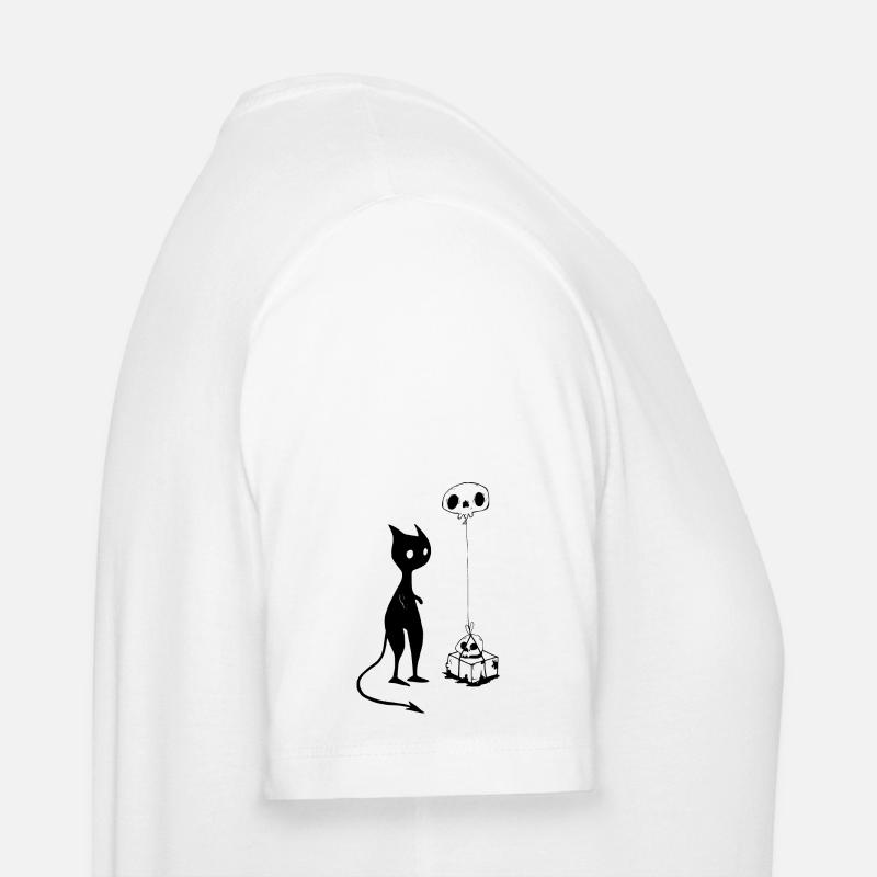 Cat gift skull devil evil - Stanley/Stella CREATOR Unisex Organic T-Shirt - white