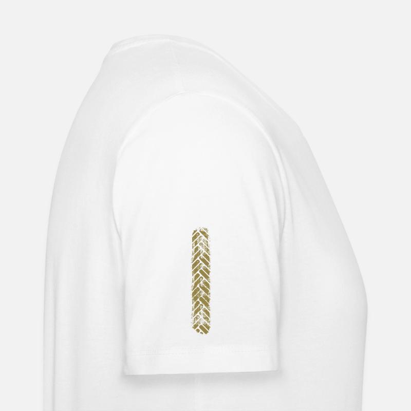 Gold chevron vertical chevron pattern - Stanley/Stella CREATOR Unisex Organic T-Shirt - white