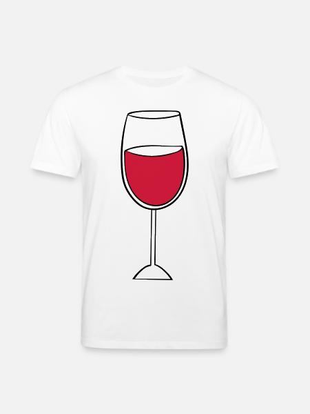 wine glass - Stanley/Stella CREATOR Unisex Organic T-Shirt - white