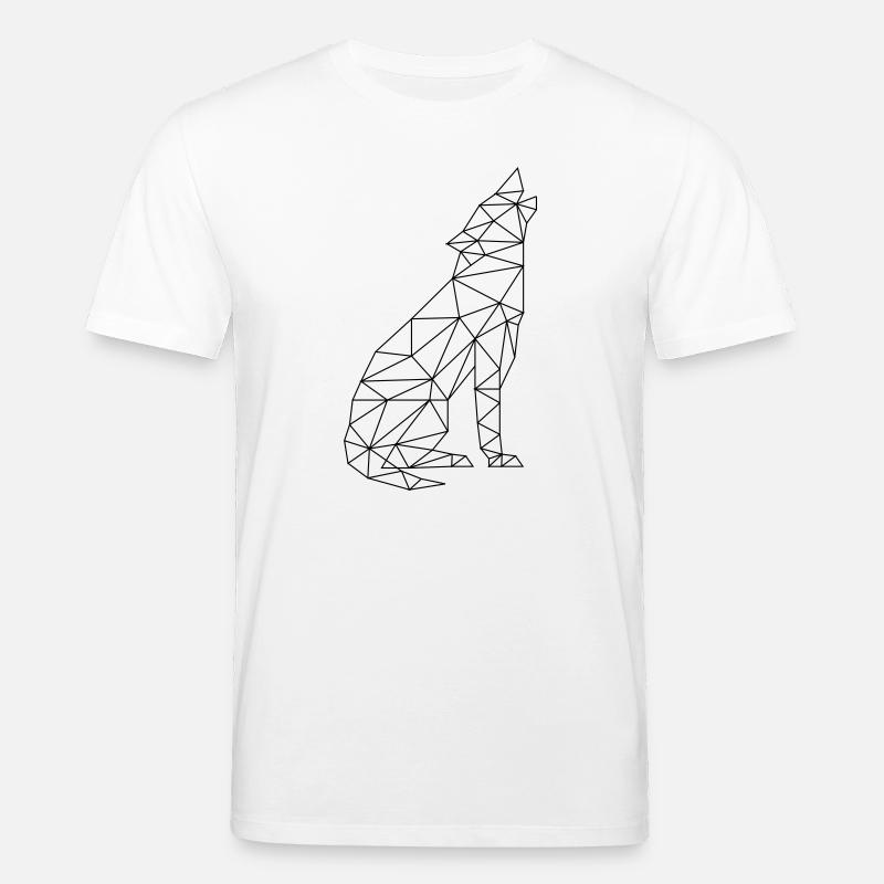 Wolfsruf Wolf Kontur Silhouette - Stanley/Stella Unisex Bio-T-Shirt CREATOR  - Weiß