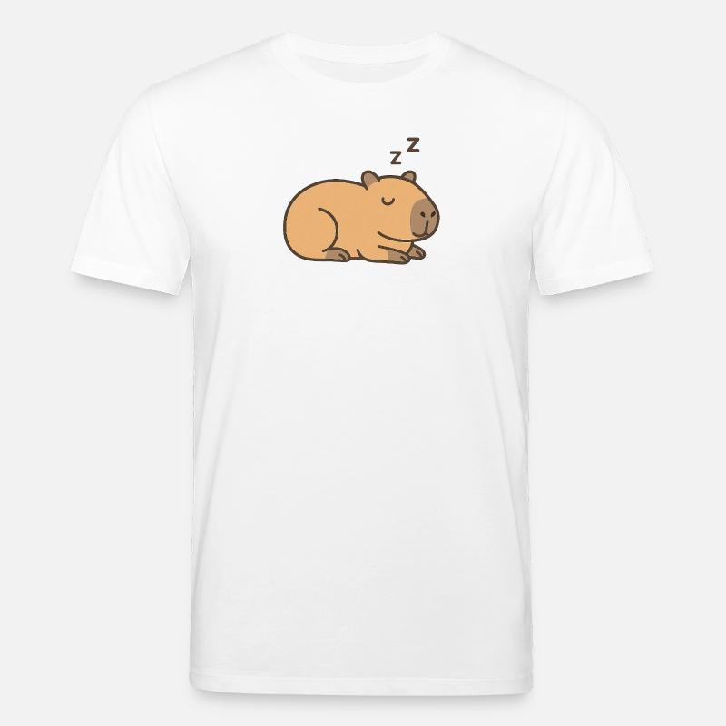 Schlafendes Wasserschwein - Stanley/Stella Unisex Bio-T-Shirt CREATOR  - Weiß
