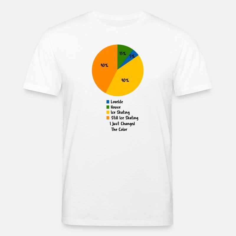 Eislauf-Leben Pie-Chart Eiskunstläufer - Stanley/Stella Unisex Bio-T-Shirt CREATOR  - Weiß