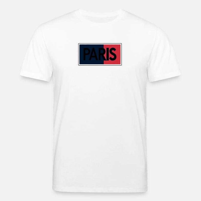 Pariser Flagge Split-Typografie - Stanley/Stella Unisex Bio-T-Shirt CREATOR  - Weiß