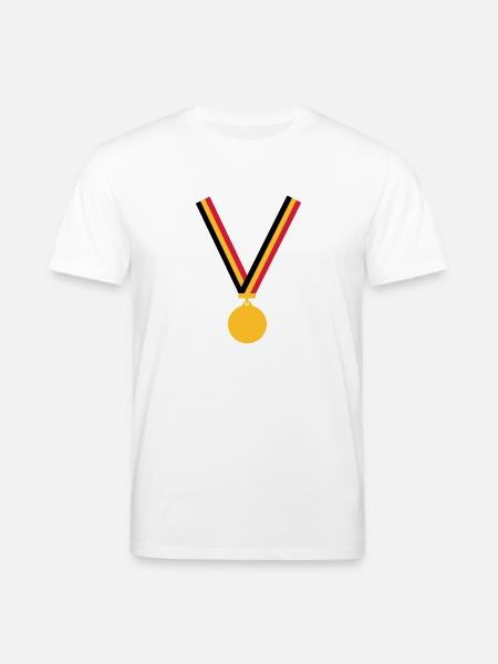 gold_medal_be_3_clr - Stanley/Stella CREATOR Unisex Organic T-Shirt - white