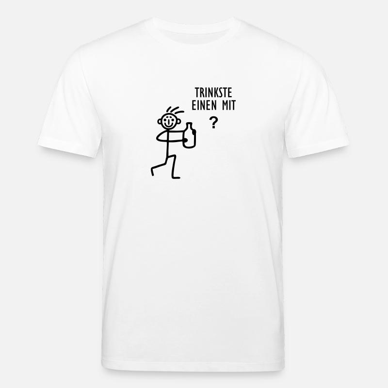Strichmännchen - trinken - Stanley/Stella Unisex Bio-T-Shirt CREATOR  - Weiß