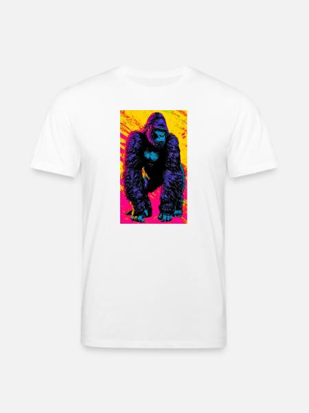 gorille - T-shirt bio CREATOR Stanley/Stella Unisexe - blanc