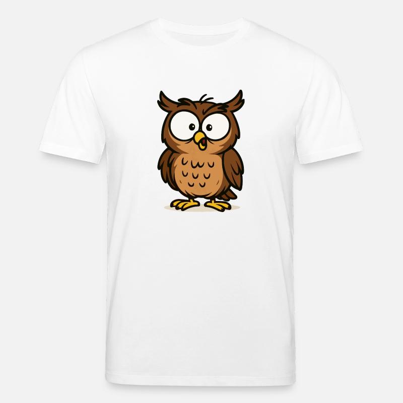 eule comic 1 - Stanley/Stella Unisex Bio-T-Shirt CREATOR  - Weiß
