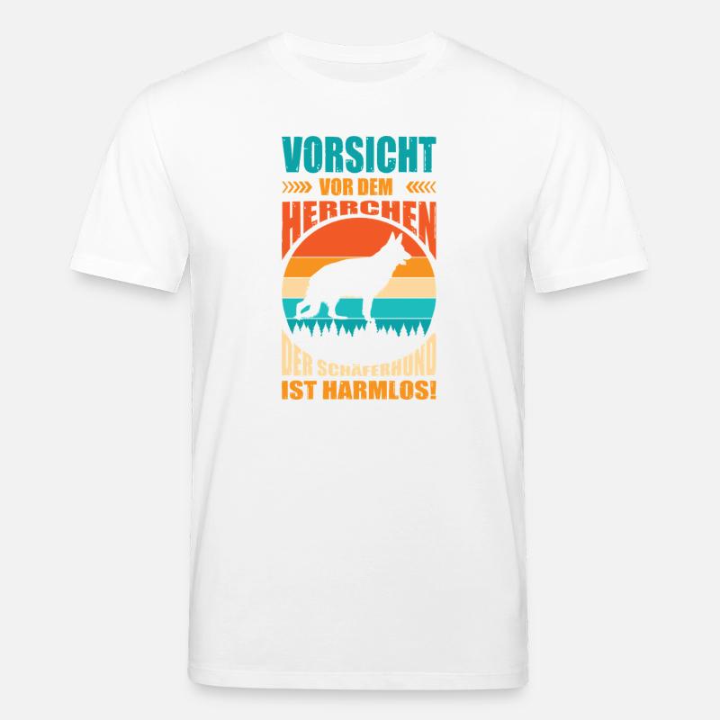 Schäferhund Geschenke Hund Herrchen Gassi - Stanley/Stella Unisex Bio-T-Shirt CREATOR  - Weiß