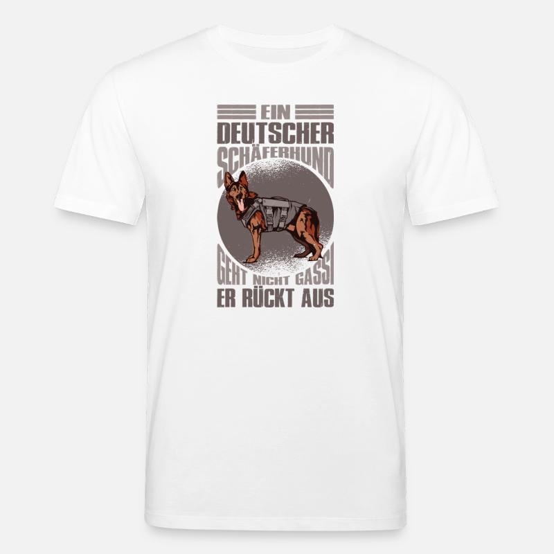 Schäferhund Geschenke Hund Herrchen Gassi - Stanley/Stella Unisex Bio-T-Shirt CREATOR  - Weiß