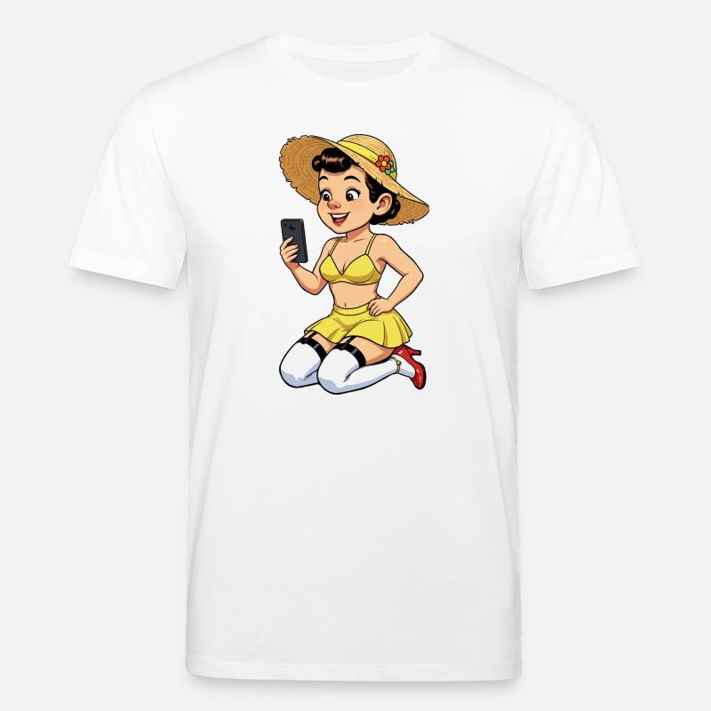 Influenceuse joyeuse - T-shirt bio CREATOR Stanley/Stella Unisexe - blanc