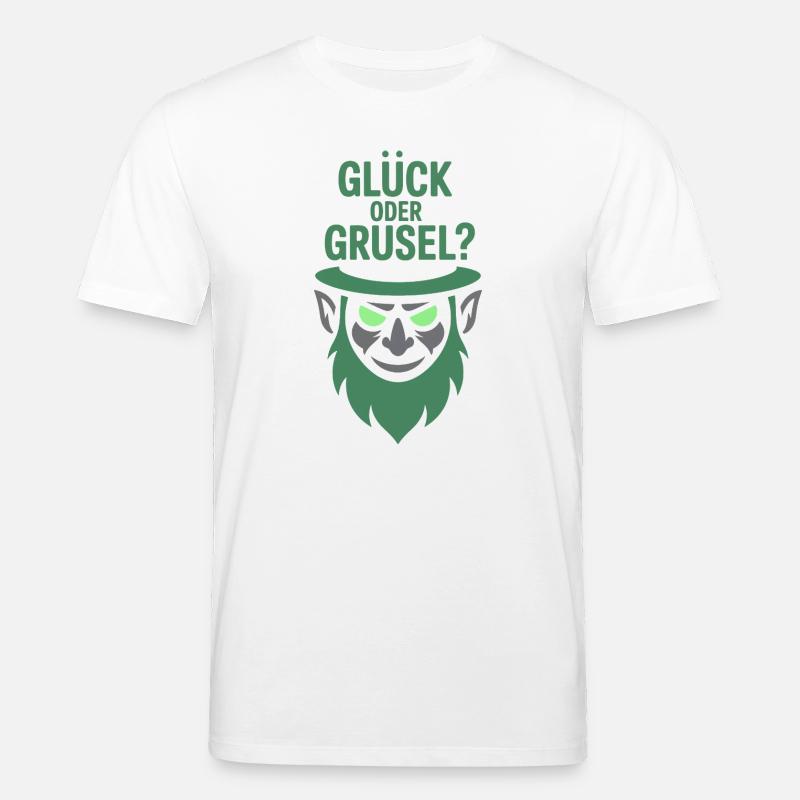 Glück oder Grusel Kobold-Motiv - Stanley/Stella Unisex Bio-T-Shirt CREATOR  - Weiß