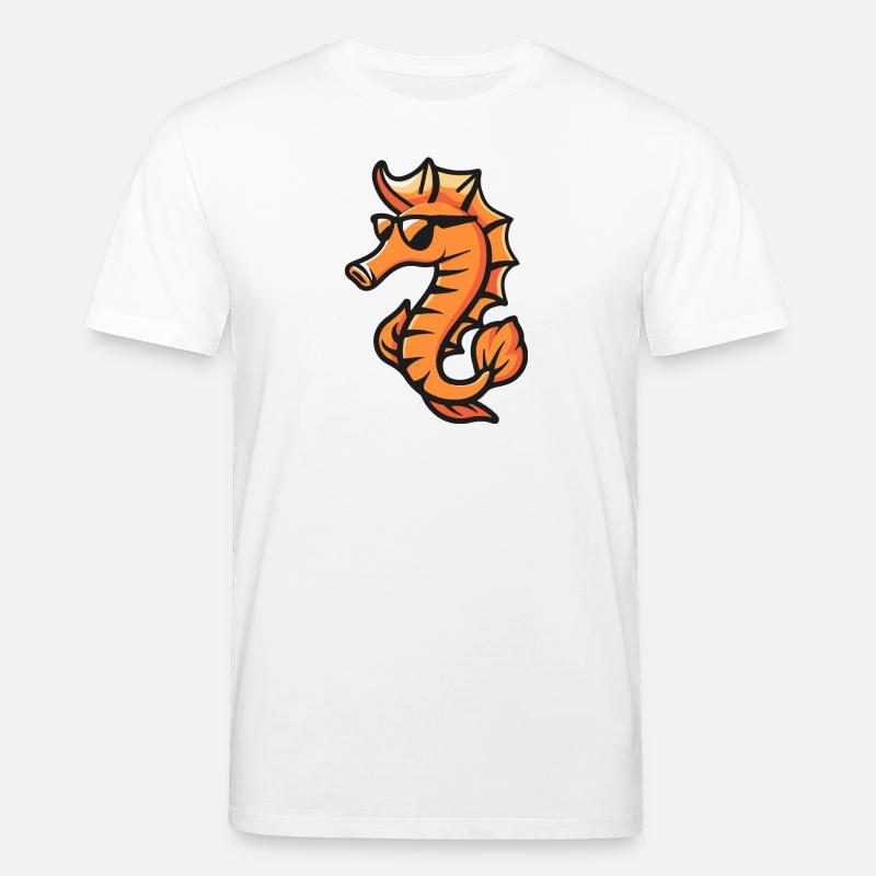 Seepferd Comic Cool - Stanley/Stella Unisex Bio-T-Shirt CREATOR  - Weiß