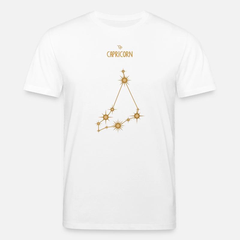 Steinbock Sternzeichen Sternbild Sternbild Golden - Stanley/Stella Unisex Bio-T-Shirt CREATOR  - Weiß