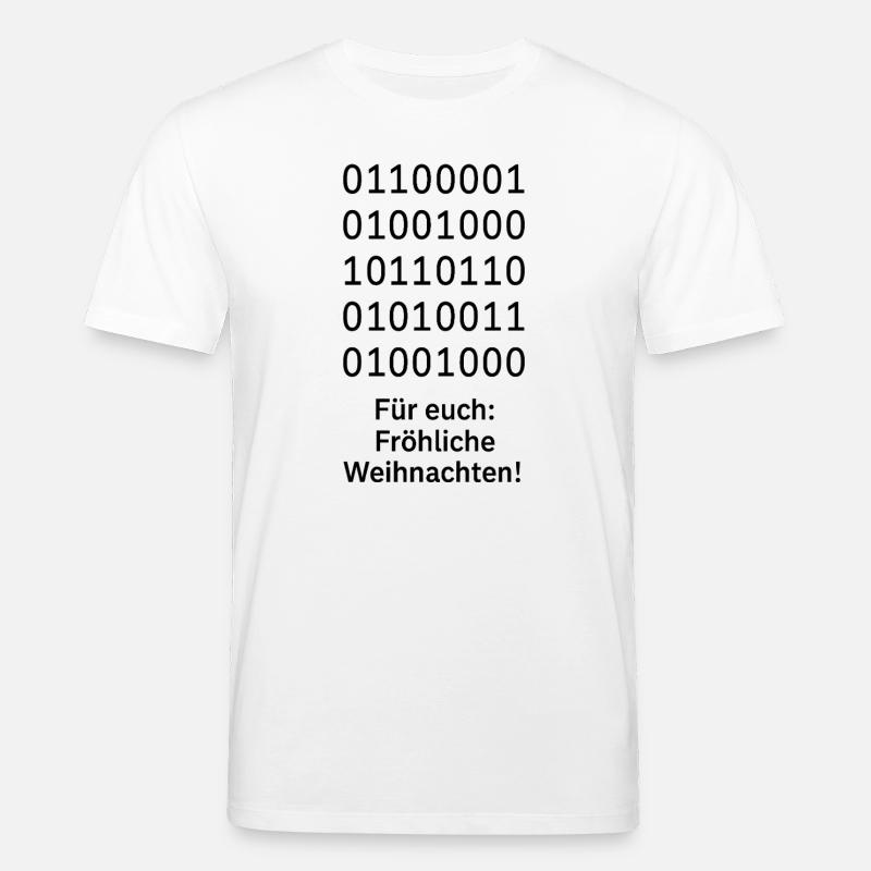 Binary Code Weihnachtszauber - Stanley/Stella Unisex Bio-T-Shirt CREATOR  - Weiß